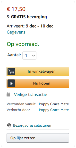 Amazon Buybox Amazon Buybox voorbeeld