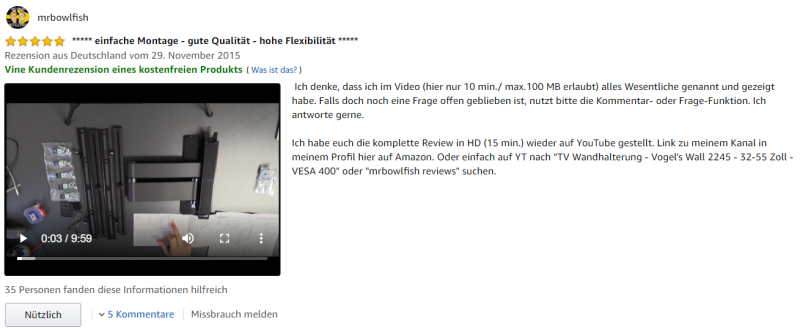 Amazon Vine Amazon Vine voorbeeld