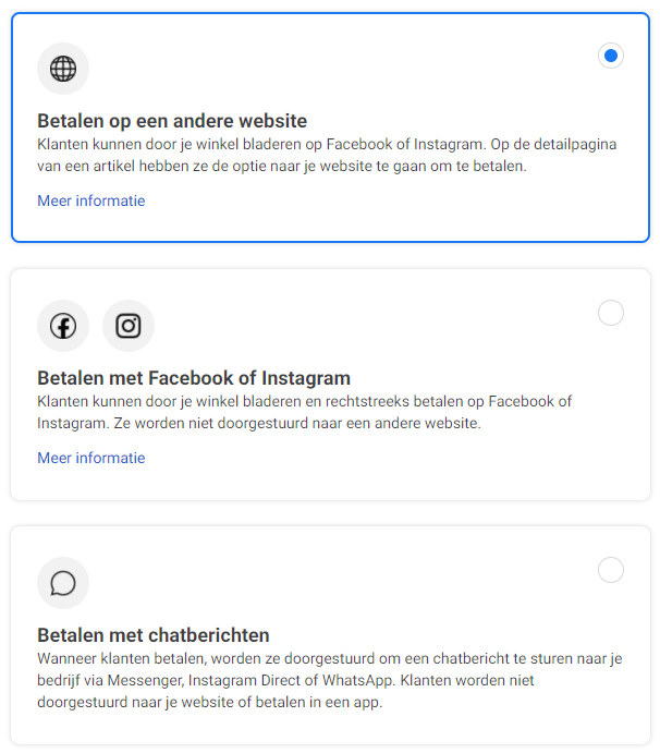 Facebook shops betaling Facebook shops betaling voorbeeld