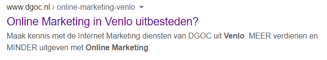 Voorbeeld van lokale SEO Voorbeeld van lokale SEO
