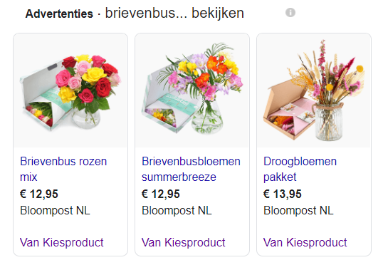 Shopping ad Shopping ad voorbeeld