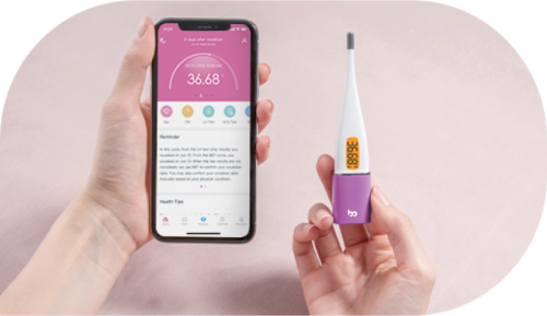 Vinca2 basaal thermometer met de de femometer app