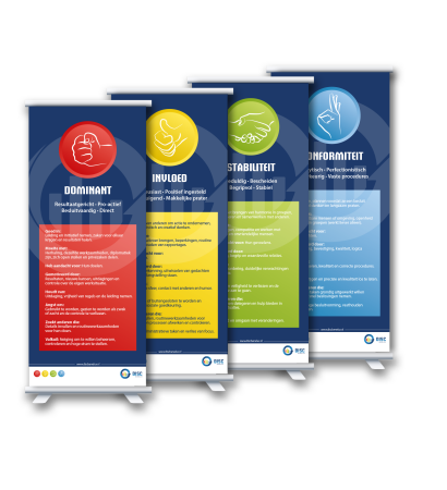 4x roll-up banner, kleuren set