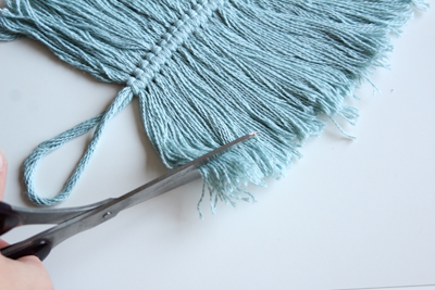 DIY Macramé feather step by step 12