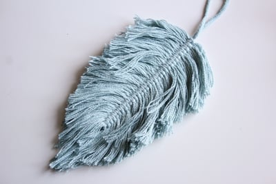 DIY Macramé feather step by step 13