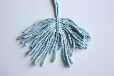 DIY Macramé feather step by step 8