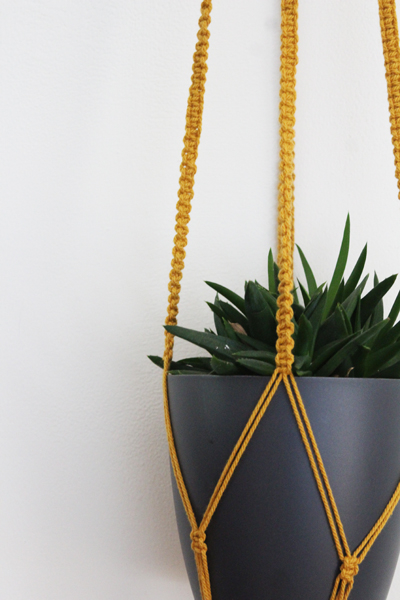 DIY making a macrame plant hanger