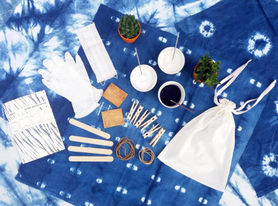 DIY Shibori Tie Dye do it yourself kit