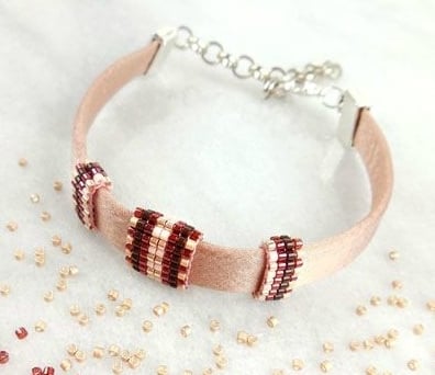 Bracelet with Woven Miyuki parts 