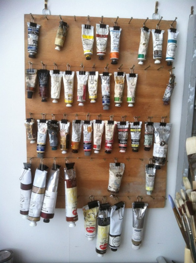 Paint tubes neatly storaged