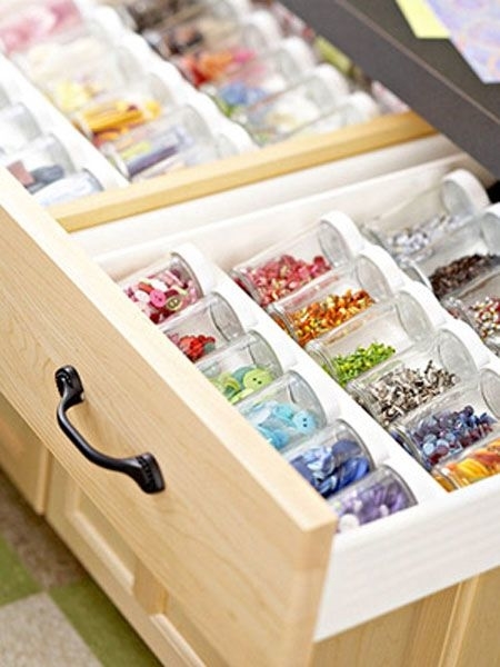 Storing Beads In A Drawer Cabinet
