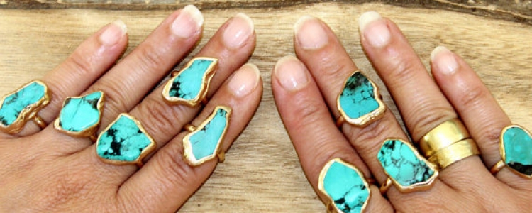 Gold and Turquoise Jewelry