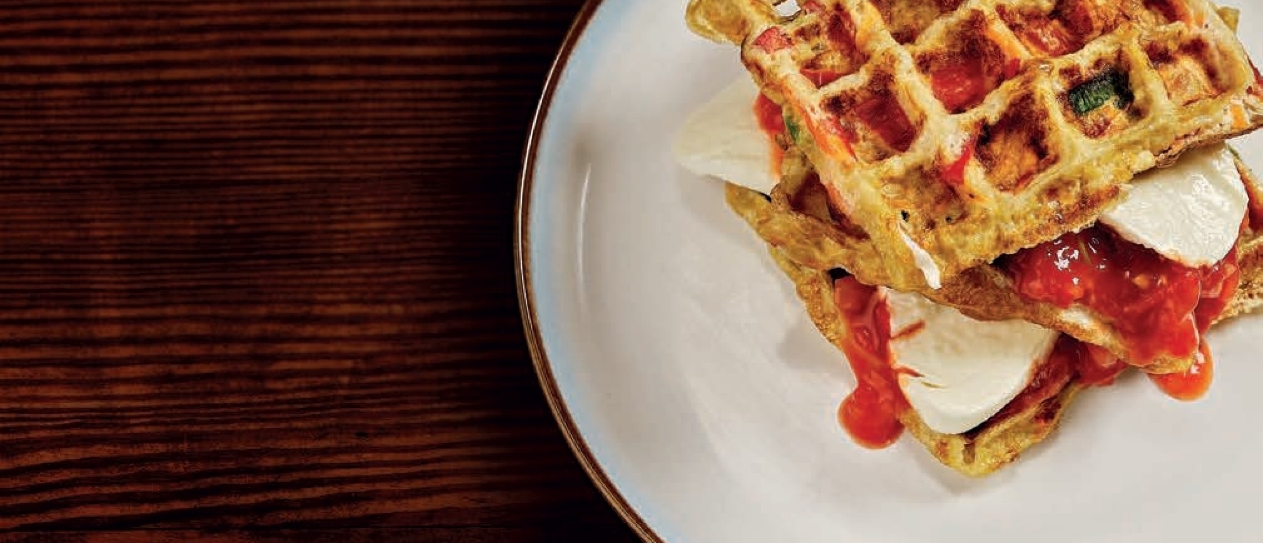 hartige omelet wafels