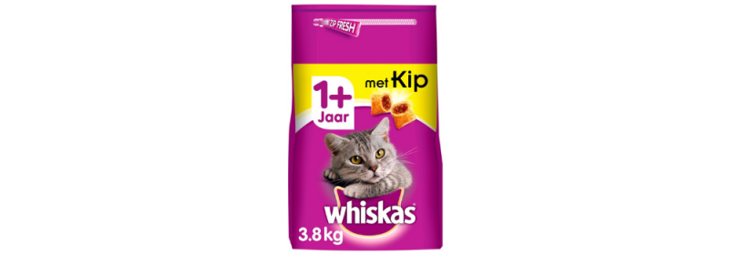 Whiskas 1+ Adult Katten Droogvoer - Kip