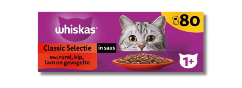 whiskas kattenvoer in saus  adult