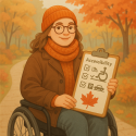 Pictogram van een Check  over Canada en de Rolstoeltoegankelijkheid