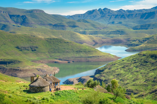 Beautiful landscape of Lesotho in Africa