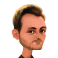 Karikatuurportret van theo-van-r, klant van DOE reizen.