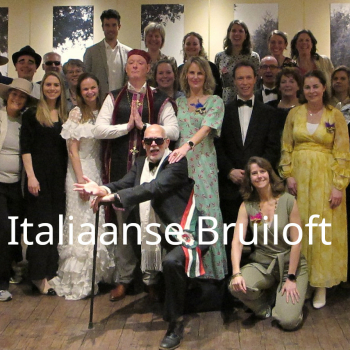 familie foto van de italiaanse bruiloft