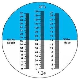 meten van Oechsle met refractometer