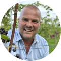 Wijngaardenier in de wijngaard