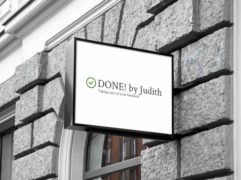 Uithangbord DONE! by Judith