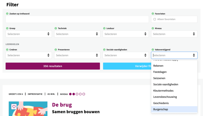 filter dramamethode burgerschap