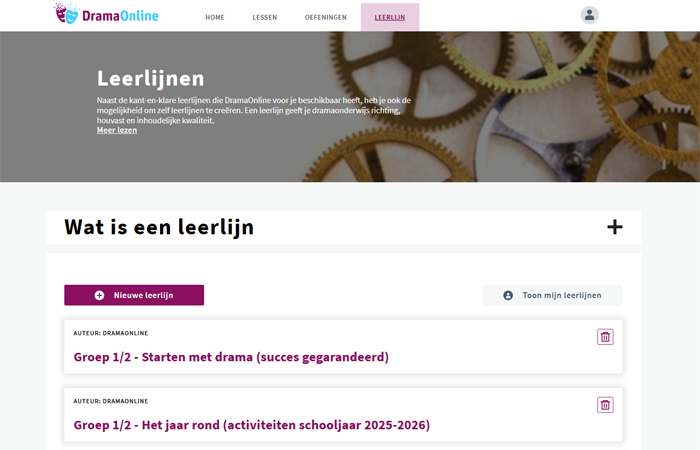 leerlijnen in dramamethode DramaOnline leerlijnen in dramamethode DramaOnline