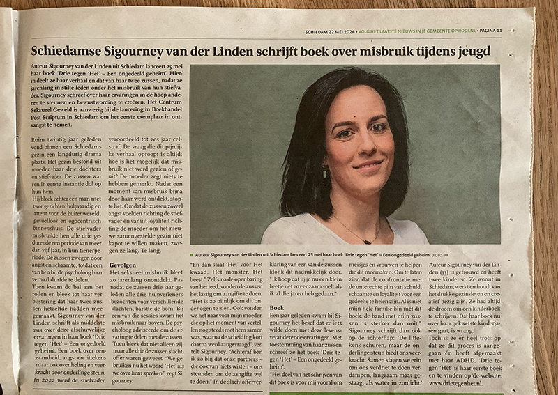 Sigourney van der Linden in de krant