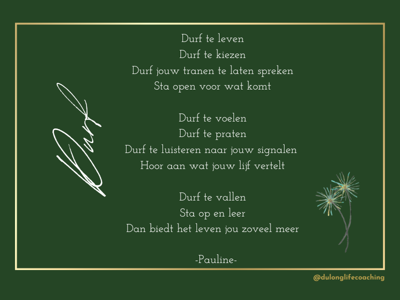 durven, leven, voelen, ervaren