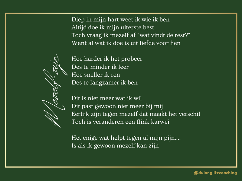 jezelf zijn