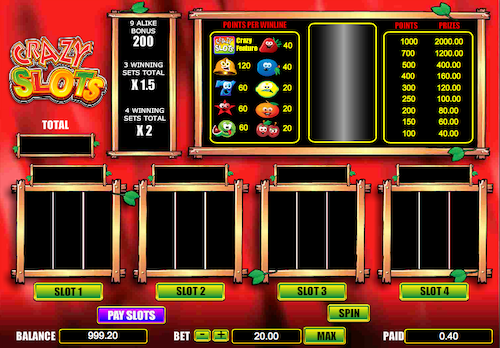 Crazy Slots Online spel spelen