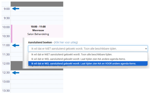 Aansluitend boeken afsprakenboek salonsoftware