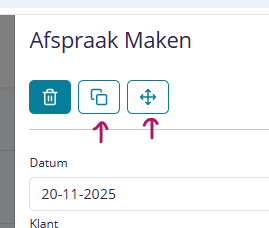 Afspraak verplaatsen