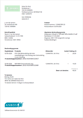 GDS Verzekeringsfactuur