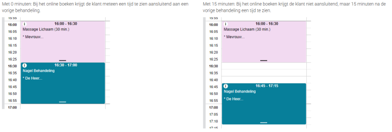 Extra afwerktijd
