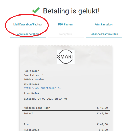 Kassabon mailen