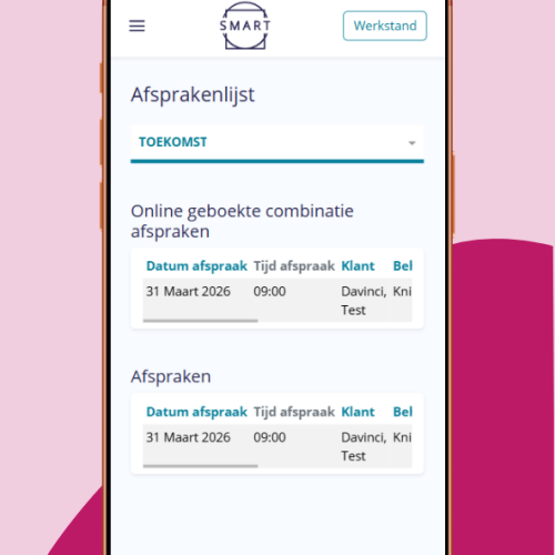 Lijst online afspraken