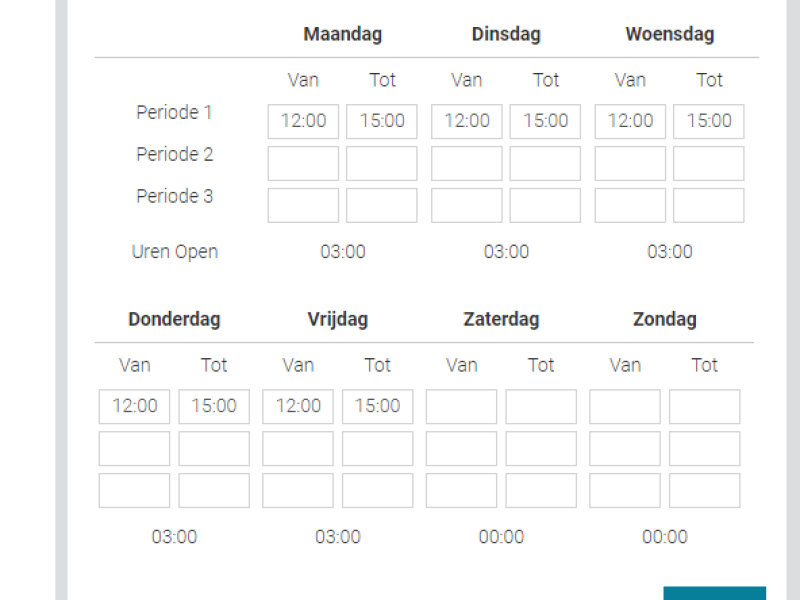 Online boektijden voor klant