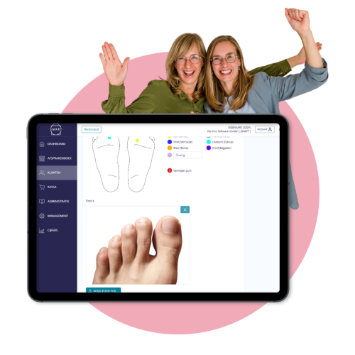 pedicuresoftware voetenkaart