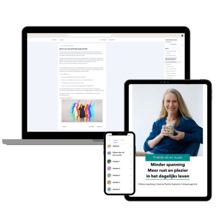 online-IFS-coaching-minder-spanning-meer-rust computer-tablet-online-IFS-coaching-minder-spanning-meer-rust