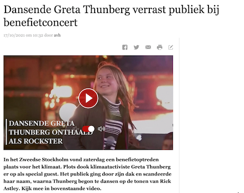 Dansende Greta Thunberg