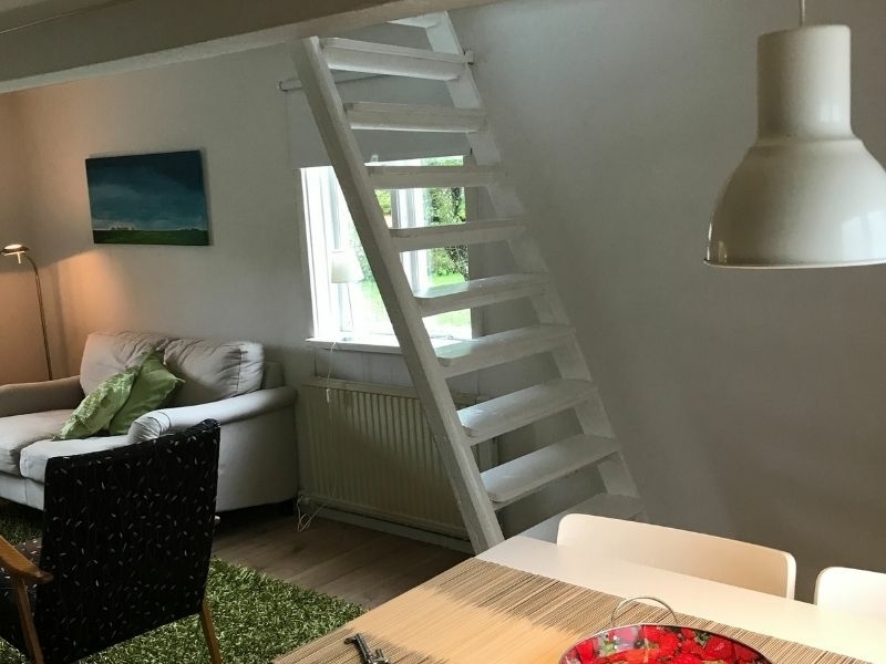woonkamer vakantiehuis in Zweden