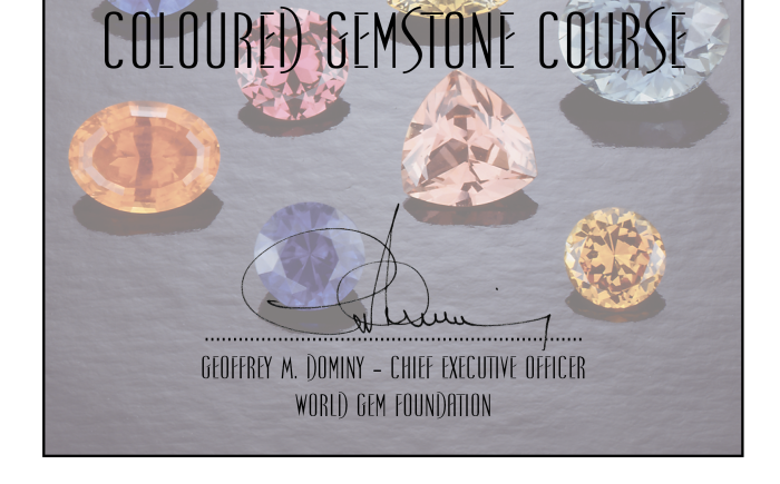 Coloured Gemstones certificate