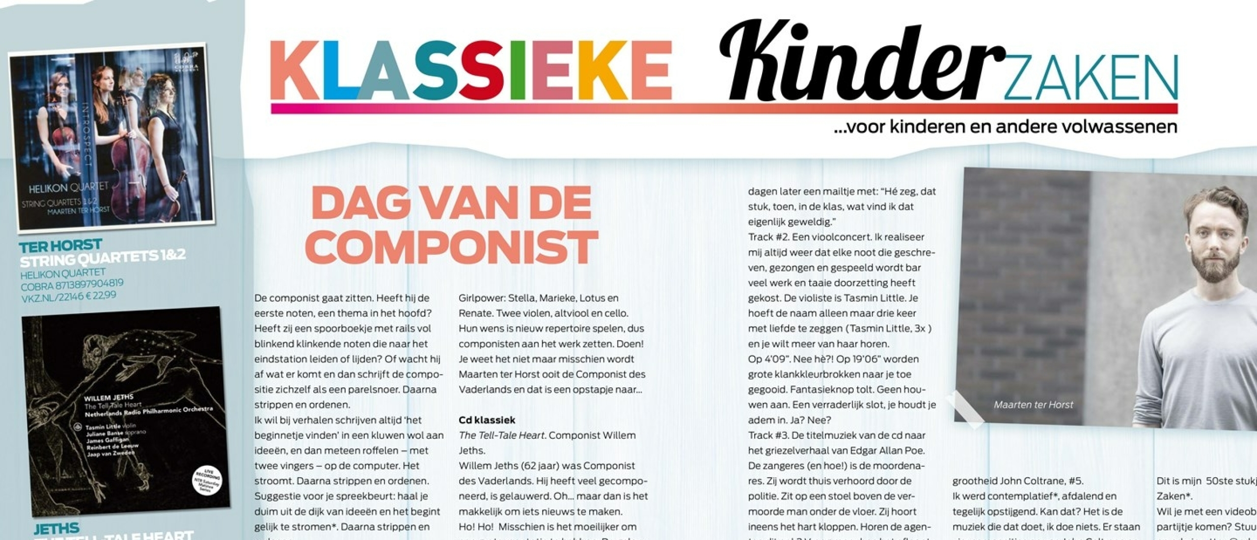 Klassieke Kinderzaken Column De dag van de componist