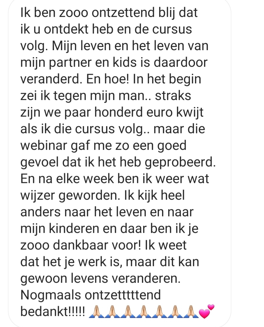 referentie online-training van Elise Verheul