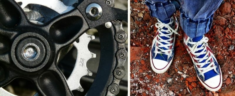 Methaphor Bicycle chain - lightweight oil vs. sneakers