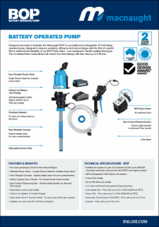 BOP universal flyer - Universal Battery Operated Pump