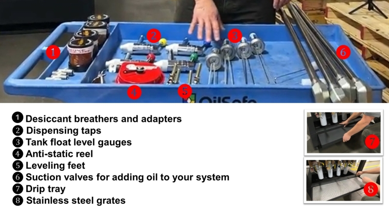 Accessories of the OilSafe Advanced Bulk System