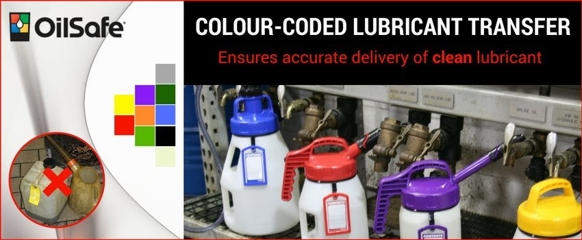 Colour-coded lubricant transfer